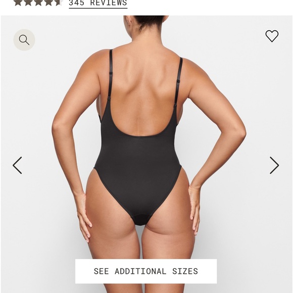 NWT Skims Black Scoop Neck One Piece Small or Medium - Picture 3 of 6